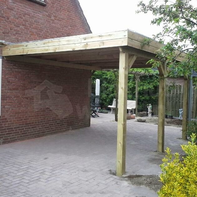 Houten Outback Geïmpregneerde Aanbouw Carport 300x300 Houten Outback Geïmpregneerde Aanbouw Carport 300x300