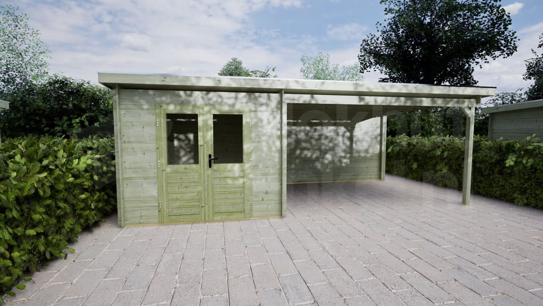 Blokhut Camelia 250x300 + 400 Keteldruk geïmpregneerd | Inclusief EPDM, fundamentbalken en bezorging! - BHW Select - BL282530B40223 - 270x320 Blokhut Camelia 250x300 + 400 Keteldruk geïmpregneerd | Inclusief EPDM, fundamentbalken en bezorging! - BHW Select - BL282530B40223 - 270x320
