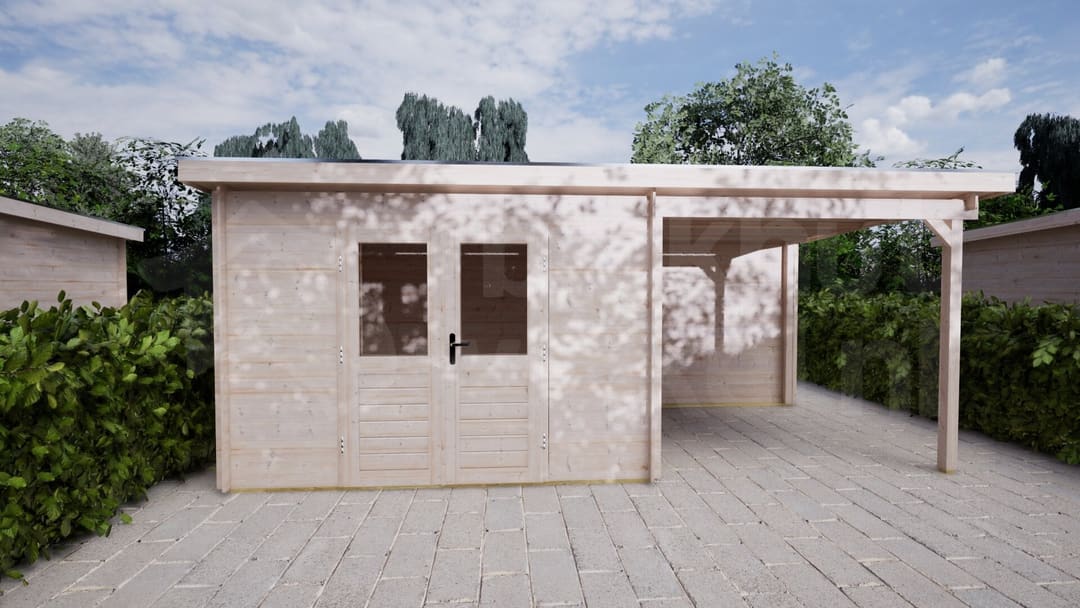 Blokhut Jasmijn 300x250 + 300 | Inclusief EPDM, fundamentbalken en bezorging! - BHW Select - BL283025B3020 - 320x270 Blokhut Jasmijn 300x250 + 300 | Inclusief EPDM, fundamentbalken en bezorging! - BHW Select - BL283025B3020 - 320x270