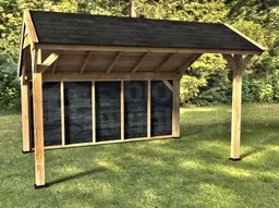 Woodvision Kapschuur Comfort 400x250 achterwand enkelzijdig zwart