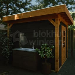 actie blokhut plat dak New Jersey 250x200 geïmpregneerd - Luxhouse - FFNJ250200-DI - 250x200