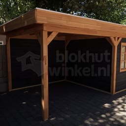 actie blokhut plat dak New Jersey Lounge 350x300 geïmpregneerd - Luxhouse - FFNJLO350300-DI - 350x300