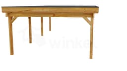 3D Render Houten Outback Douglas Vrijstaande Veranda 1000x500