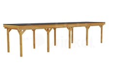 3D Render Houten Outback Douglas Vrijstaande Veranda 1200x300