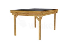 3D Render Houten Outback Douglas Vrijstaande Veranda 350x500