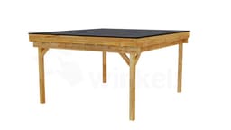 3D Render Houten Outback Douglas Vrijstaande Veranda 450x500
