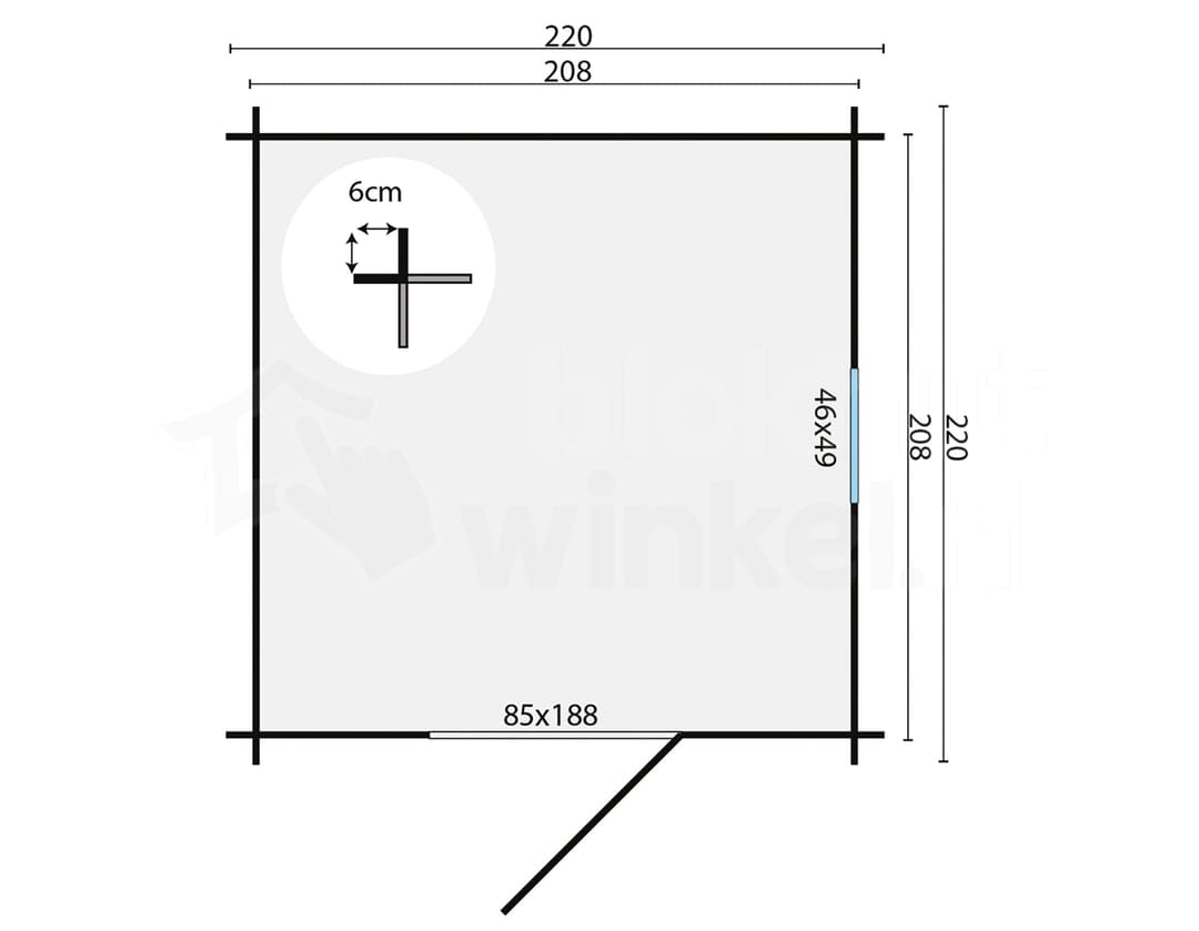 garage Blokhut Eigo | Inclusief fundamentbalken, easyroofing, startset en bezorging! - Tuindeco - 40.0167 - 220x220 garage Blokhut Eigo | Inclusief fundamentbalken, easyroofing, startset en bezorging! - Tuindeco - 40.0167 - 220x220