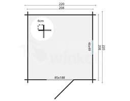 garage Blokhut Eigo | Inclusief fundamentbalken, easyroofing, startset en bezorging! - Tuindeco - 40.0167 - 220x220