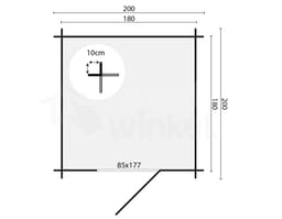 blokhut Blokhut Richard | Inclusief fundamentbalken, shingles, startset en bezorging! - Tuindeco - 40.0180 - 200x200