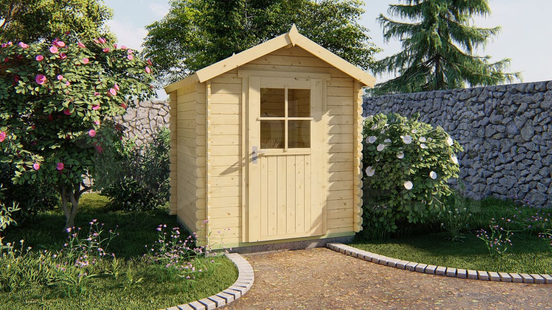 blokhut Blokhut Richard | Inclusief fundamentbalken, shingles, startset en bezorging! - Tuindeco - 40.0180 - 200x200 blokhut Blokhut Richard | Inclusief fundamentbalken, shingles, startset en bezorging! - Tuindeco - 40.0180 - 200x200