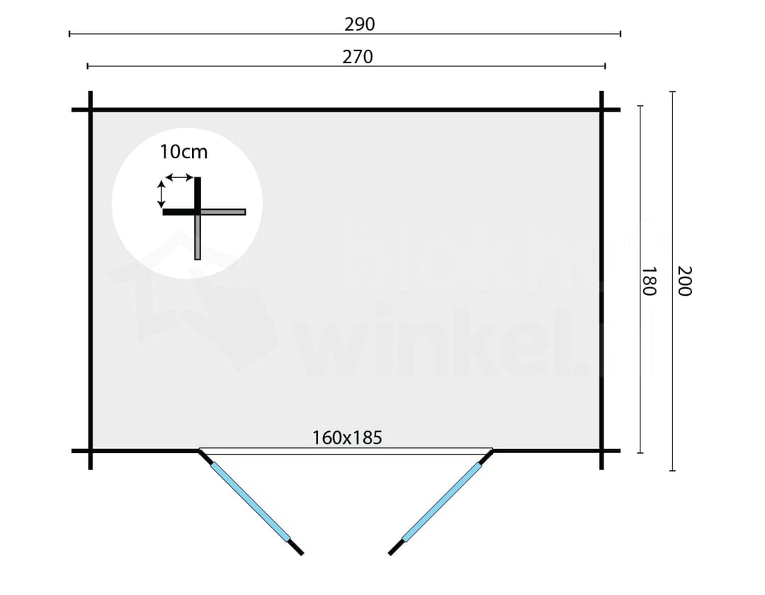 blokhut Blokhut Kris | Inclusief fundamentbalken, easyroofing, startset en bezorging! - Tuindeco - 40.0193 - 290x200 blokhut Blokhut Kris | Inclusief fundamentbalken, easyroofing, startset en bezorging! - Tuindeco - 40.0193 - 290x200