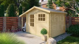 blokhut Blokhut Lars geïmpregneerd | Inclusief fundamentbalken, shingles, startset en bezorging! - Tuindeco - 40.0400-DI - 300x260