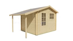 blokhut Blokhut Lars geïmpregneerd | Inclusief fundamentbalken, shingles, startset en bezorging! - Tuindeco - 40.0400-DI - 300x260