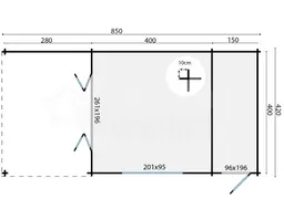 blokhut Blokhut Sibella | Inclusief fundamentbalken, shingles, startset en bezorging! - Tuindeco - 40.0713 - 570x420
