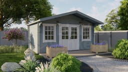 blokhut Blokhut Skyler geïmpregneerd | Inclusief fundamentbalken, shingles, startset en bezorging! - Tuindeco - 40.0722-DI - 500x320