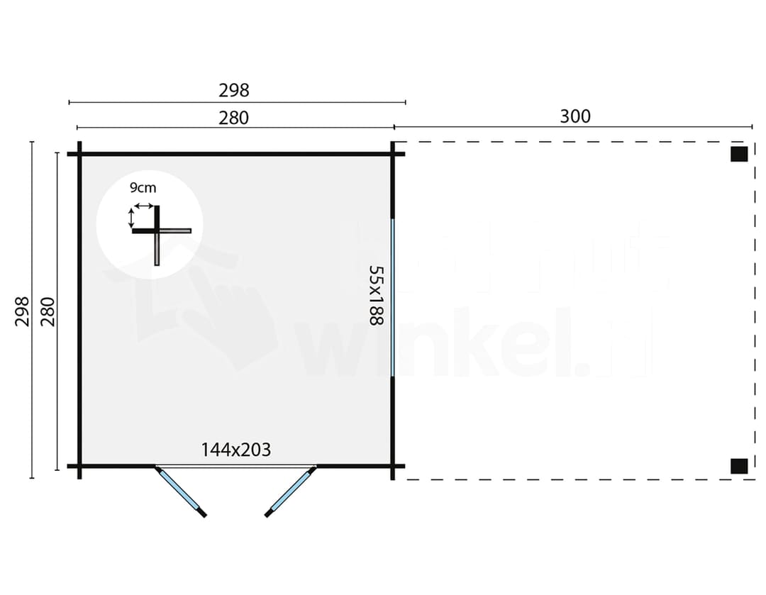 blokhut Blokhut Dellinger | Inclusief fundamentbalken, easyroofing, startset en bezorging! - Tuindeco - 40.0746 - 300x300 blokhut Blokhut Dellinger | Inclusief fundamentbalken, easyroofing, startset en bezorging! - Tuindeco - 40.0746 - 300x300