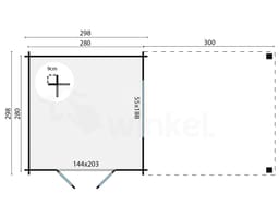 blokhut Blokhut Dellinger | Inclusief fundamentbalken, easyroofing, startset en bezorging! - Tuindeco - 40.0746 - 300x300
