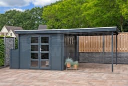 blokhut Blokhut Dellinger | Inclusief fundamentbalken, easyroofing, startset en bezorging! - Tuindeco - 40.0746 - 300x300