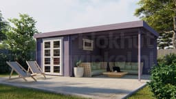 blokhut Blokhut Diederick | Inclusief fundamentbalken, EPDM, startset en bezorging! - Tuindeco - 40.0748 - 275x375