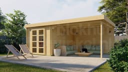 blokhut Blokhut Diederick | Inclusief fundamentbalken, EPDM, startset en bezorging! - Tuindeco - 40.0748 - 275x375
