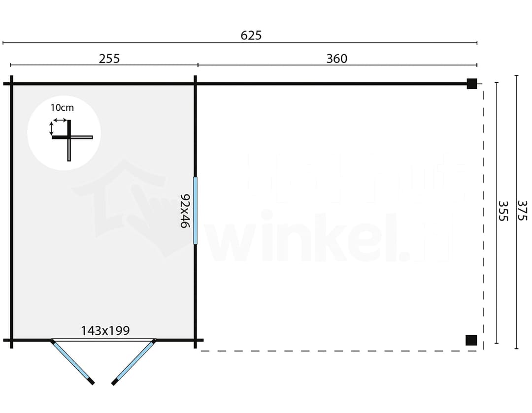 blokhut Blokhut Diederick | Inclusief fundamentbalken, EPDM, startset en bezorging! - Tuindeco - 40.0748 - 275x375 blokhut Blokhut Diederick | Inclusief fundamentbalken, EPDM, startset en bezorging! - Tuindeco - 40.0748 - 275x375