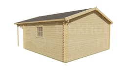 garage Blokhut Emiel geïmpregneerd | Inclusief fundamentbalken, shingles, startset en bezorging! - Tuindeco - 40.0765-DI - 500x500