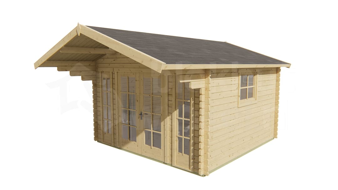 blokhut Blokhut Soren geïmpregneerd | Inclusief fundamentbalken, shingles, startset en bezorging! - Tuindeco - 40.0767-DI - 380x380 blokhut Blokhut Soren geïmpregneerd | Inclusief fundamentbalken, shingles, startset en bezorging! - Tuindeco - 40.0767-DI - 380x380