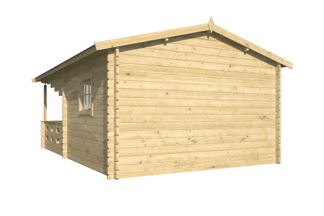 blokhut Blokhut Sanstrov geïmpregneerd | Inclusief fundamentbalken, shingles, startset en bezorging! - Tuindeco - 40.0769-DI - 380x320 blokhut Blokhut Sanstrov geïmpregneerd | Inclusief fundamentbalken, shingles, startset en bezorging! - Tuindeco - 40.0769-DI - 380x320