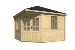 blokhut Blokhut Nilsson geïmpregneerd | Inclusief fundamentbalken, shingles, startset en bezorging! - Tuindeco - 40.0773-DI - 350x350