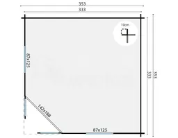 blokhut Blokhut Nilsson geïmpregneerd | Inclusief fundamentbalken, shingles, startset en bezorging! - Tuindeco - 40.0773-DI - 350x350