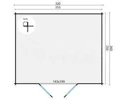 tuinhuis Blokhut Hypermodern | Inclusief fundamentbalken, easyroofing, startset en bezorging! - Tuindeco - 40.0777 - 320x260