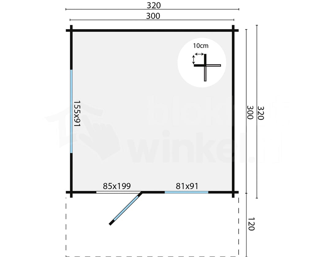 blokhut Blokhut Riho | Inclusief fundamentbalken, shingles, startset en bezorging! - Tuindeco - 40.0778 - 320x320 blokhut Blokhut Riho | Inclusief fundamentbalken, shingles, startset en bezorging! - Tuindeco - 40.0778 - 320x320