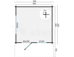 blokhut Blokhut Riho | Inclusief fundamentbalken, shingles, startset en bezorging! - Tuindeco - 40.0778 - 320x320
