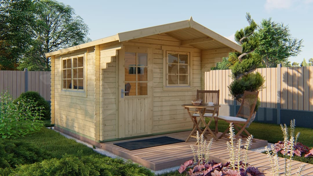 blokhut Blokhut Riho | Inclusief fundamentbalken, shingles, startset en bezorging! - Tuindeco - 40.0778 - 320x320 blokhut Blokhut Riho | Inclusief fundamentbalken, shingles, startset en bezorging! - Tuindeco - 40.0778 - 320x320