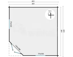 blokhut Blokhut Lotte | Inclusief fundamentbalken, shingles, startset en bezorging! - Tuindeco - 40.0780 - 400x400