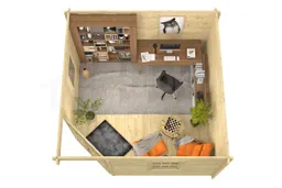 blokhut Blokhut Lotte | Inclusief fundamentbalken, shingles, startset en bezorging! - Tuindeco - 40.0780 - 400x400