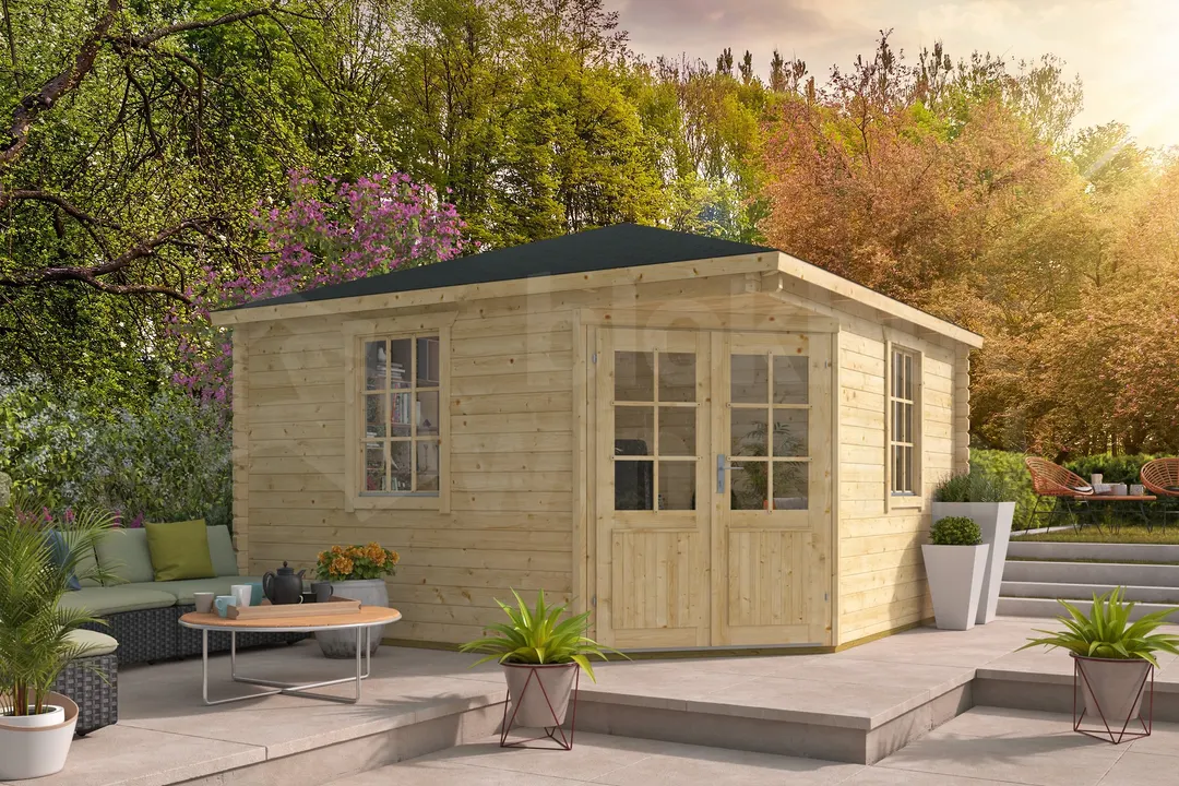 blokhut Blokhut Lotte | Inclusief fundamentbalken, shingles, startset en bezorging! - Tuindeco - 40.0780 - 400x400 blokhut Blokhut Lotte | Inclusief fundamentbalken, shingles, startset en bezorging! - Tuindeco - 40.0780 - 400x400