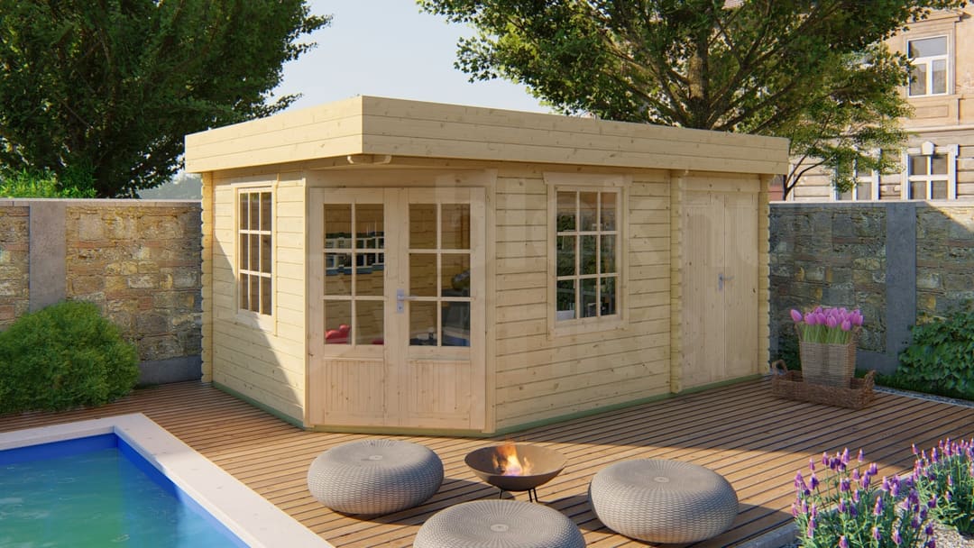 blokhut Blokhut Helge geïmpregneerd | Inclusief fundamentbalken, easyroofing, startset en bezorging! - Tuindeco - 40.0795-DI - 350x500 blokhut Blokhut Helge geïmpregneerd | Inclusief fundamentbalken, easyroofing, startset en bezorging! - Tuindeco - 40.0795-DI - 350x500