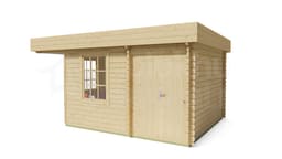 blokhut Blokhut Helge geïmpregneerd | Inclusief fundamentbalken, easyroofing, startset en bezorging! - Tuindeco - 40.0795-DI - 350x500