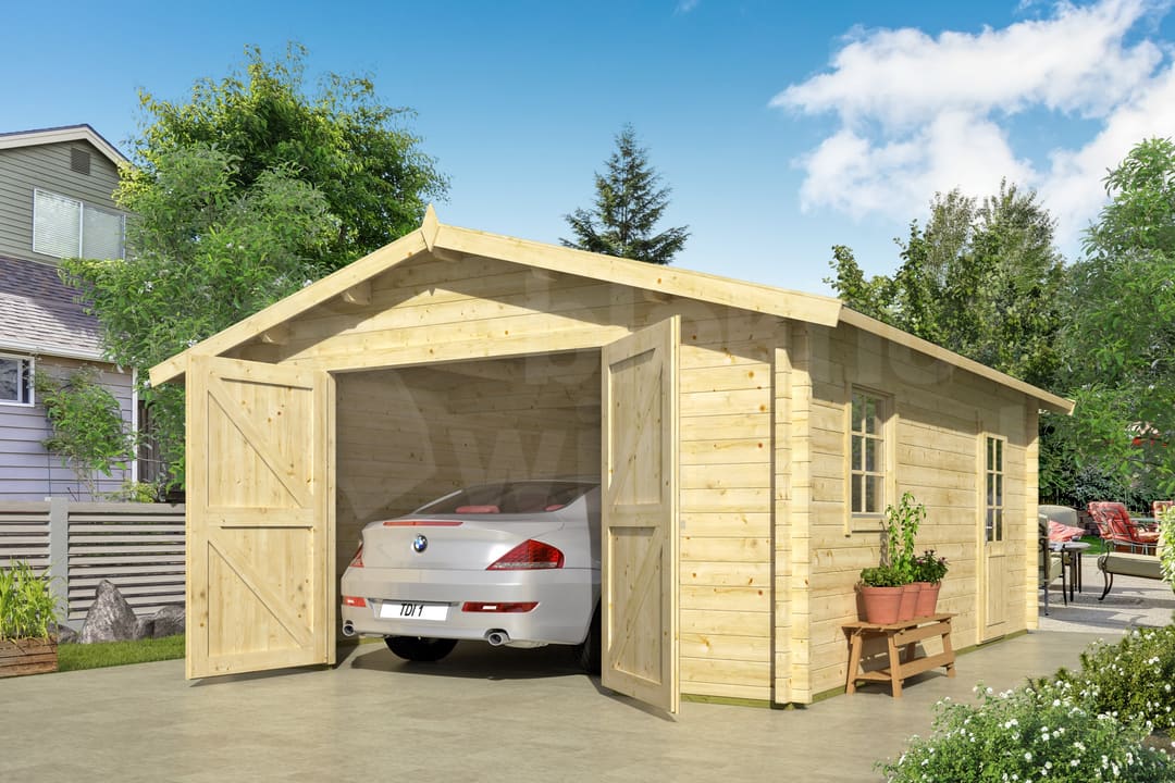 tuinhuis Blokhut Houten Garage Rydell XXL geïmpregneerd | Inclusief fundamentbalken, shingles, startset en bezorging! - Tuindeco - 40.0798-DI - 470x570 tuinhuis Blokhut Houten Garage Rydell XXL geïmpregneerd | Inclusief fundamentbalken, shingles, startset en bezorging! - Tuindeco - 40.0798-DI - 470x570