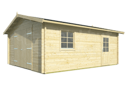 tuinhuis Blokhut Houten Garage Rydell XXL geïmpregneerd | Inclusief fundamentbalken, shingles, startset en bezorging! - Tuindeco - 40.0798-DI - 470x570