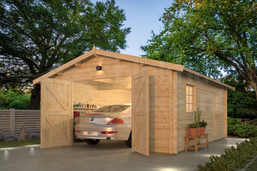 tuinhuis Blokhut Houten Garage Rydell XXL geïmpregneerd | Inclusief fundamentbalken, shingles, startset en bezorging! - Tuindeco - 40.0798-DI - 470x570 tuinhuis Blokhut Houten Garage Rydell XXL geïmpregneerd | Inclusief fundamentbalken, shingles, startset en bezorging! - Tuindeco - 40.0798-DI - 470x570