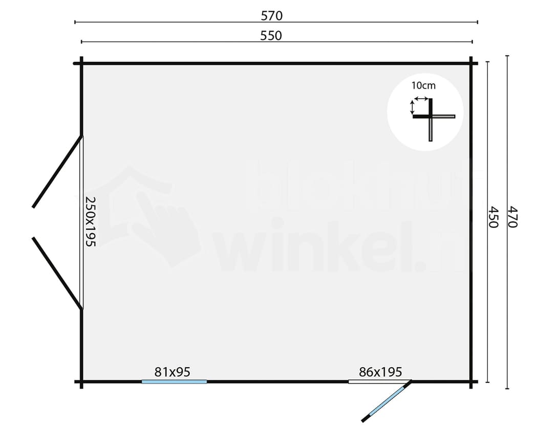 tuinhuis Blokhut Houten Garage Rydell XXL geïmpregneerd | Inclusief fundamentbalken, shingles, startset en bezorging! - Tuindeco - 40.0798-DI - 470x570 tuinhuis Blokhut Houten Garage Rydell XXL geïmpregneerd | Inclusief fundamentbalken, shingles, startset en bezorging! - Tuindeco - 40.0798-DI - 470x570