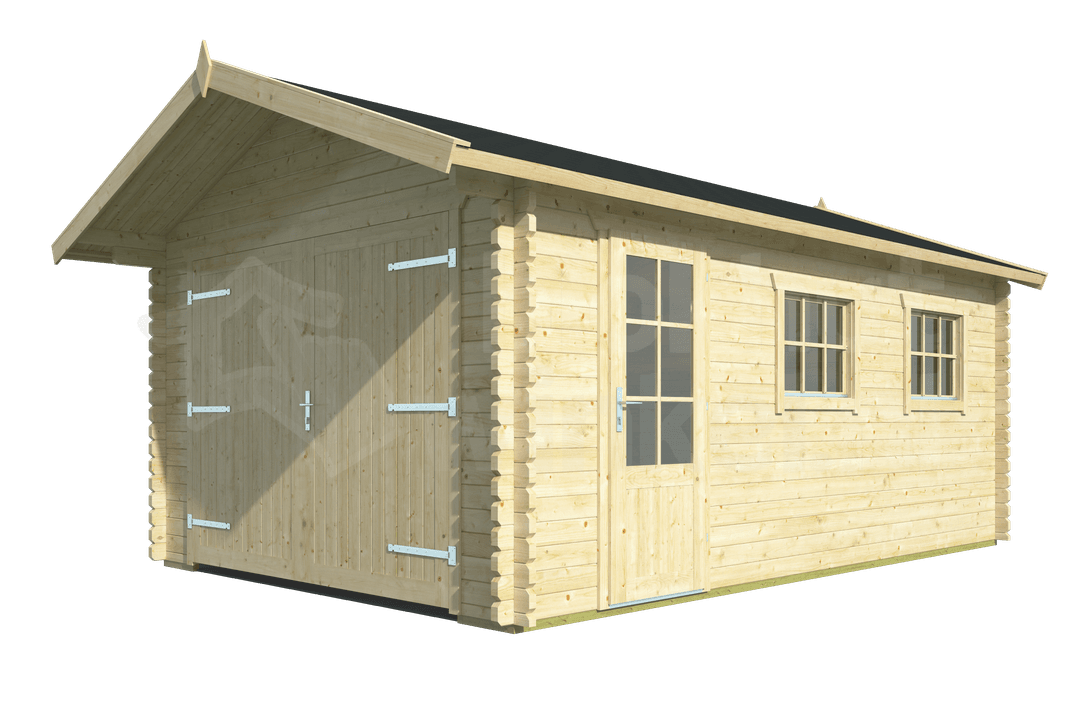 tuinhuis Blokhut Houten Garage Geir | Inclusief fundamentbalken, shingles, startset en bezorging! - Tuindeco - 40.0799 - 360x537 tuinhuis Blokhut Houten Garage Geir | Inclusief fundamentbalken, shingles, startset en bezorging! - Tuindeco - 40.0799 - 360x537