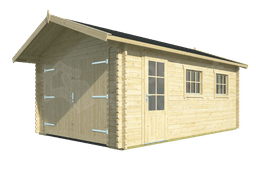 tuinhuis Blokhut Houten Garage Geir | Inclusief fundamentbalken, shingles, startset en bezorging! - Tuindeco - 40.0799 - 360x537