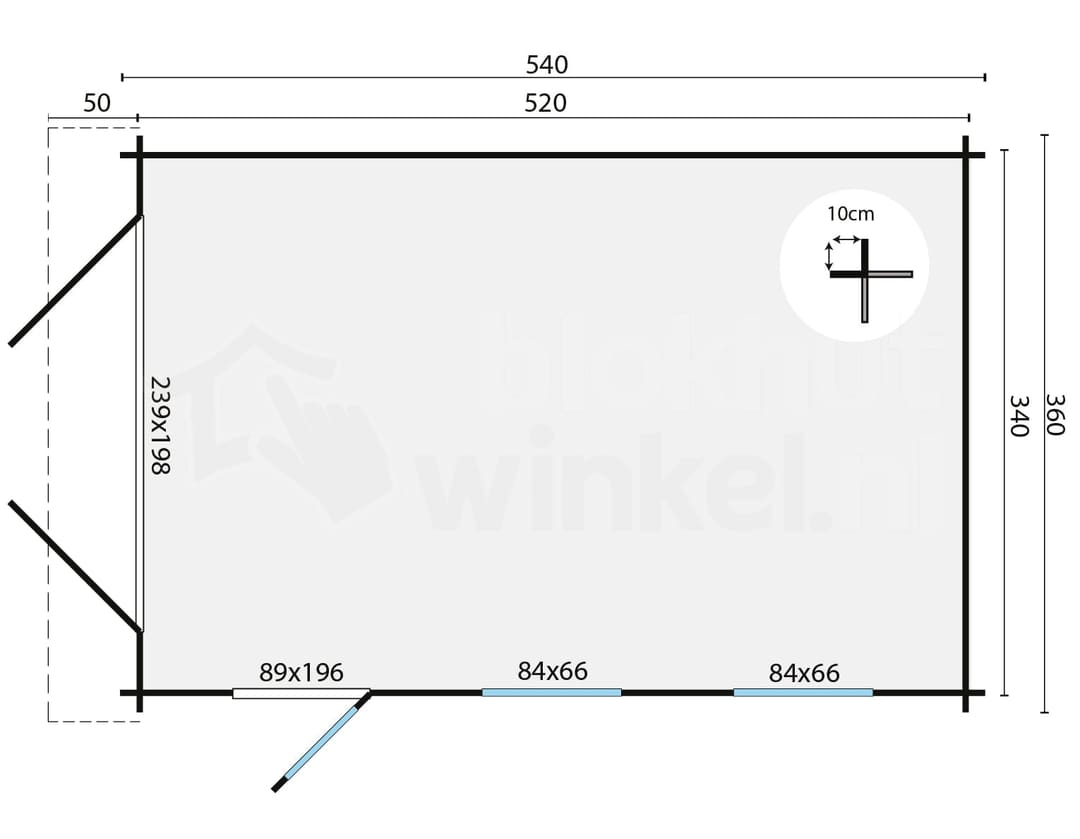 tuinhuis Blokhut Houten Garage Geir | Inclusief fundamentbalken, shingles, startset en bezorging! - Tuindeco - 40.0799 - 360x537 tuinhuis Blokhut Houten Garage Geir | Inclusief fundamentbalken, shingles, startset en bezorging! - Tuindeco - 40.0799 - 360x537