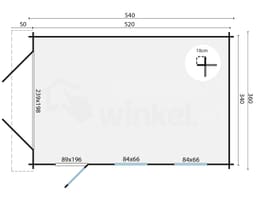 tuinhuis Blokhut Houten Garage Geir | Inclusief fundamentbalken, shingles, startset en bezorging! - Tuindeco - 40.0799 - 360x537