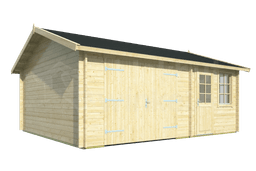 blokhut Blokhut Garage Moa geïmpregneerd | Inclusief fundamentbalken, shingles, startset en bezorging! - Tuindeco - 40.0803-DI - 598x500