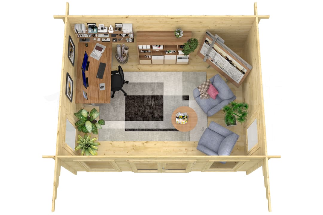 blokhut Blokhut Yorick geïmpregneerd | Inclusief fundamentbalken, easyroofing, startset en bezorging! - Tuindeco - 40.0810-DI - 500x380 blokhut Blokhut Yorick geïmpregneerd | Inclusief fundamentbalken, easyroofing, startset en bezorging! - Tuindeco - 40.0810-DI - 500x380