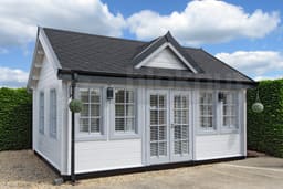 tuindeco blokhut Blokhut Clockhouse Trevor geïmpregneerd | Inclusief fundamentbalken, shingles, startset en bezorging! - Tuindeco - 40.0867-DI - 550x400